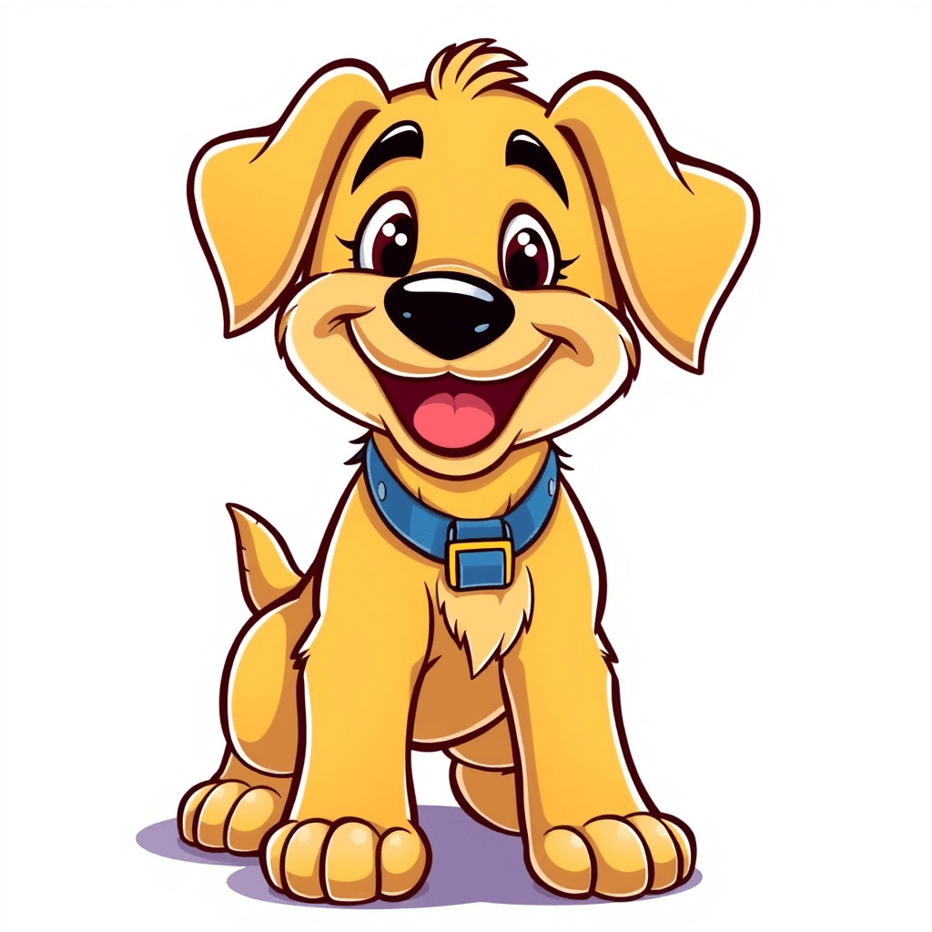 Um mascote para uma rede de venda de ração para cachorros.